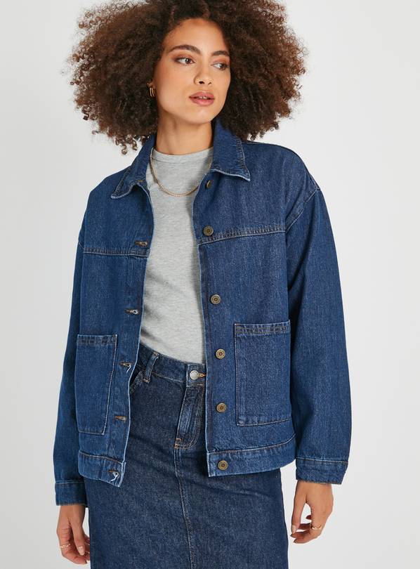 Buy Dark Denim Worker Jacket 10 Coats Tu